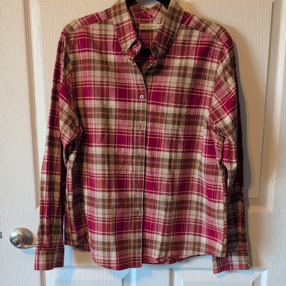 Rockies Red and Brown Button Down Shirt